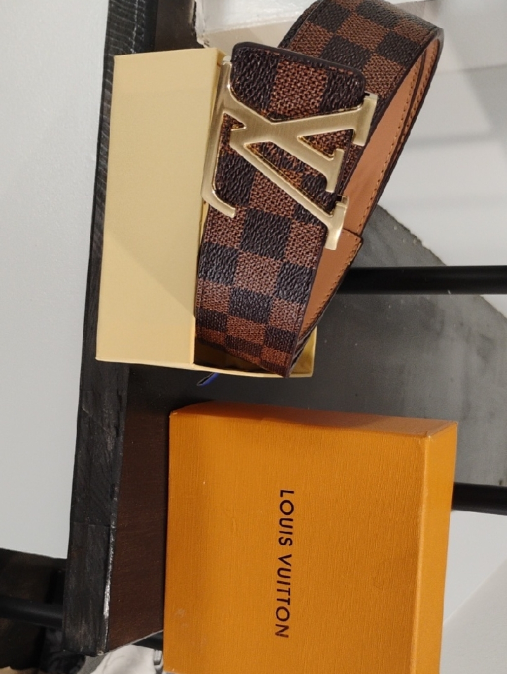 Louis Vuitton Brown with Gold LV Initial Buckle 2021 Edition